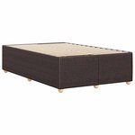 vidaXL Cadre de lit sans matelas marron foncé 120x190 cm tissu