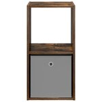 vidaXL Table de chevet avec tiroir 2 Pièces Chêne fumé 35 x 32 x 68 5 cm