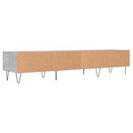 vidaXL Meuble TV gris béton 150x36x30 cm bois d'ingénierie