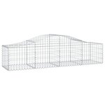 vidaXL Paniers à gabions arqués 40 Pièces 200x50x40/60 cm fer galvanisé