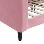 vidaXL Lit de repos sans matelas rose 90x200 cm velours