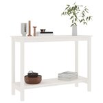 vidaXL Table console Blanc 110x40x80 cm Bois massif de pin