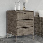 vidaXL Armoire de rangement de jardin gris 55x59x80 cm résine tressée