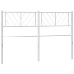 vidaXL Tête de lit métal blanc 150 cm