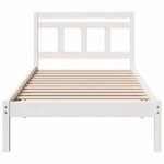 vidaXL Cadre de lit Blanc Bois massif en pin