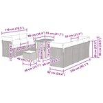 vidaXL Ensemble de canapé de jardin avec coussin 10 Pièces Noir