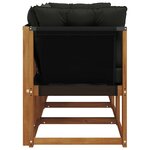 vidaXL Canapé d’extérieur milieu et coin avec coussin 3 Pièce Naturel