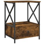 vidaXL Tables de chevet 2 Pièces chêne fumé 50x41x65 cm bois d’ingénierie