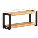 vidaXL Meuble TV 90x30x40 cm Bois d'acacia solide