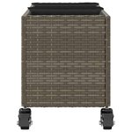 vidaXL Jardinières et roulettes 2 Pièces gris 107x32x38 cm résine tressée
