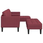 vidaXL Ensemble de Canapés avec coussin 2 Pièces Bordeaux Polyester