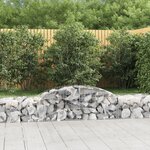vidaXL Paniers à gabions arqués 8 Pièces 300x50x40/60 cm fer galvanisé