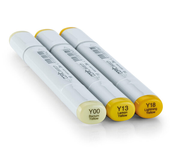 Set copic sketch marqueurs manga 3 couleurs dégradé jaune trio 5