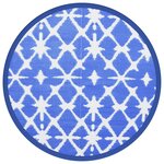 vidaXL Tapis d'extérieur ARAKIL bleu et blanc Ø160 cm PP