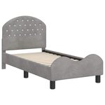 vidaXL Cadre de lit pour tout-petit avec tête de lit Gris clair