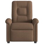 vidaXL Fauteuil inclinable Marron Tissu