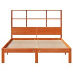 vidaXL Lit bibliothèque sans matelas cire marron 135x190 cm pin massif