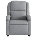 vidaXL Fauteuil inclinable Gris clair Tissu