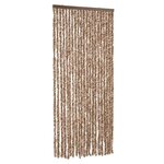 vidaXL Rideau anti-mouches beige et marron foncé 90x220 cm chenille
