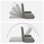 vidaXL Fauteuil de sol ajustable Gris foncé Velours grainé