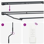 vidaXL Cadre de store rétractable électrique Anthracite 4 × 3 5 m