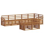 vidaXL Ensemble de canapés d'extérieur 8 pc Naturel Polyester