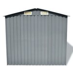vidaXL Abri de stockage pour jardin Métal Gris 204 x 132 x 186 cm