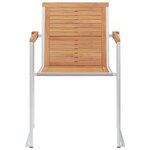 vidaXL Chaises de jardin avec coussins lot de 2 Teck solide et acier