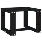 vidaXL Chaises longues lot de 2 avec table noir bois massif de pin