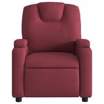 vidaXL Fauteuil de massage inclinable Rouge bordeaux Tissu