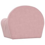 vidaXL Canapé-lit pour enfants rose peluche douce
