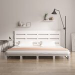 vidaXL Cadre de lit sans matelas blanc 160x200 cm bois de pin massif