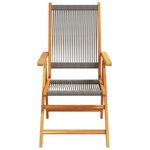 vidaXL Chaises inclinables de jardin lot de 4 gris bois massif acacia
