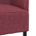 vidaXL Canapé à dossier haut Rouge Vin 109x56x121 cm Tissu