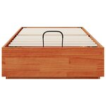 vidaXL Cadre de lit ottoman Brun Ciré 75 x 190 cm Pin massif