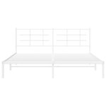 vidaXL Cadre de lit métal sans matelas et tête de lit blanc 183x213 cm