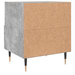 vidaXL Tables de chevet 2Pièces gris béton 40x35x47 5cm bois d’ingénierie