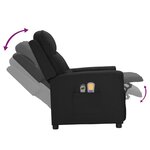 Vidaxl fauteuil électrique de massage noir tissu