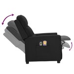 vidaXL Fauteuil électrique de massage Noir Tissu