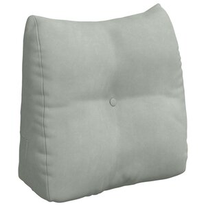 vidaXL Coussin de Dos Gris clair 45 x 24 x 50 cm Velours