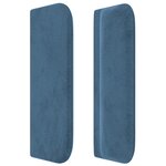 vidaXL Tête de lit avec oreilles Bleu foncé 147x16x78/88 cm Velours