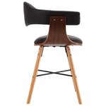 vidaXL Chaises à manger lot de 6 noir similicuir et bois courbé