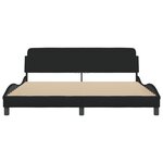 vidaXL Cadre de lit sans matelas noir 180x200 cm tissu
