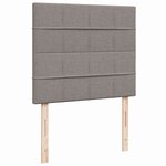 vidaXL Sommier à lattes de lit avec matelas taupe 120x190 cm tissu