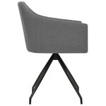 vidaXL Chaises pivotantes à manger lot de 2 Gris clair Tissu