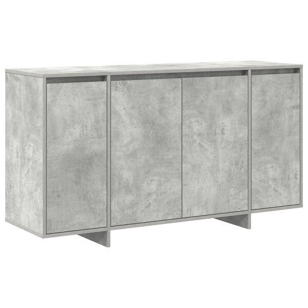 vidaXL Buffet Gris Béton Gris béton Bois d'ingénierie 135 x 41 x 75 cm