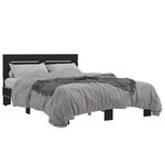 vidaXL Cadre de lit sans matelas noir 140x190 cm