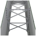 vidaXL Lit surélevé de jardin Acier galvanisé 260x40x68 cm Vert