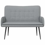 vidaXL Sofa 2 places Gris clair 115 x 61 x 87 cm Tissu