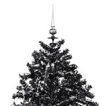 Vidaxl arbre de noël neigeux avec base de parapluie noir 190 cm pvc